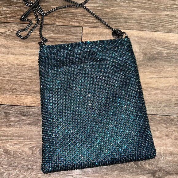 NWOT Vera Wang teal crossbody  Alessio bling bag - Picture 1 of 11